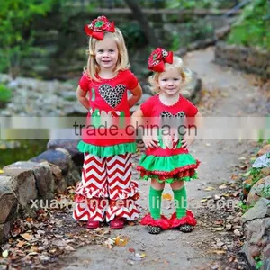 Wholesale Kids Girl Knit Ruffle Shirt and Pants for Baby Girl Sets thumbnail-1