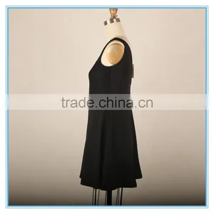 2016 Woman Sexy Club Dress Fashion Lace Patchwork Dress Backless Black Dress thumbnail-2