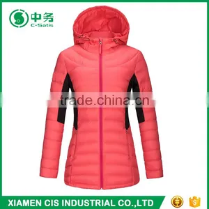 New Product Winter Warm Slim Fit Hooded Women Long Down Filled Jacket thumbnail-2