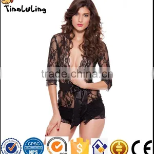 New Sexy Lingerie Manufacture Teddy Conjoined Sexy Appeal Tights Lingerie Set Sleepwear Underwear Uniform Costume thumbnail-1