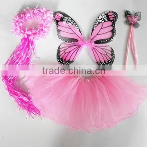 Halloween 4pcs Bithday Fairy Girls Fancy Princess Dress up Costume Set thumbnail-1