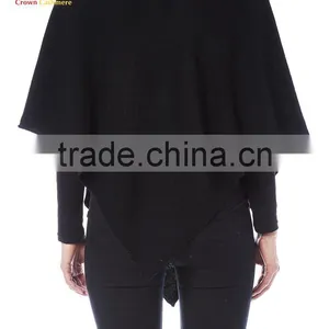 Hot Sale Cashmere Poncho Wrap Wool Pashmina Wrap Poncho thumbnail-3