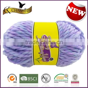 Charmkey Mixed Color Hand Knitting Yarn 100% Ptt Scarf Knitting Melange Yarn thumbnail-1