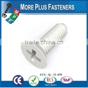 Made in Taiwan Black Nylon Pan Phil Yellow Finished Slotted White Phil Pan Head Nylon Plastic Screw thumbnail-4