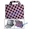 Dots Pattern Mink Handbag Stand Leather Case for IPad 2(Pink) thumbnail-1