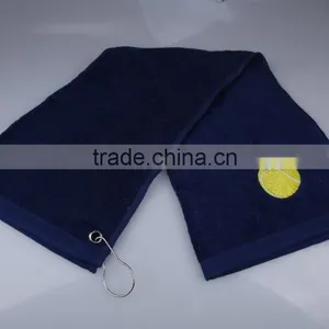 100% Cotton Tri-fold Customized Embroidered Logo Golf Towels thumbnail-1