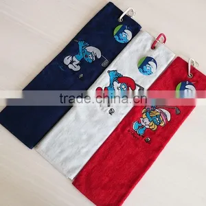 100% Cotton Tri-fold Customized Embroidered Logo Golf Towels thumbnail-4