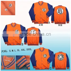 New Products Dragon Ball Z Orange 3 Styles Can Choose Warm Zipper Anime Hoodie thumbnail-1