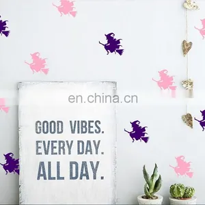 Halloween Witch Ins Style Vinyl Mini Wall Sticker Children Room Home Decoration Mural Roon Decal thumbnail-2