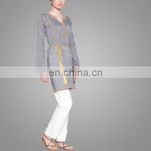 2016Fashion Muslim Tunic Turkoman Inspired Embroidered Shift Dress Abaya Pakistani Embroidered Dresses thumbnail-5