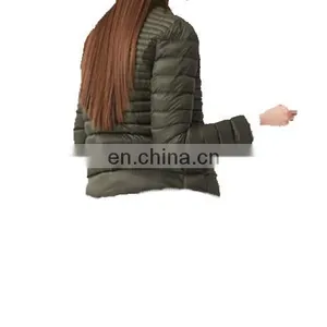Factory OEM 100% Polyester Lightweight Quilted Women Down Jacket thumbnail-6