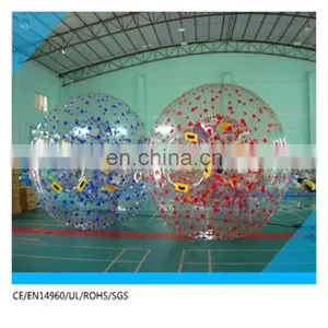Colorful Inflatable Climb in Ball. Inflatable Zorb Ball on Soccer Grass Filed thumbnail-1