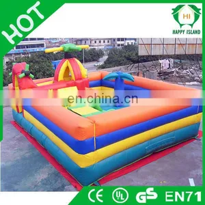 HI Kids Fun City Inflatable Playground Outdoor Gym Playground Equipment Inflatable Fun City thumbnail-2