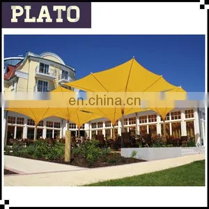 LED Beach Tulip Umbrellas, Yellow Square Outdoor Umbrellas for Customized thumbnail-1