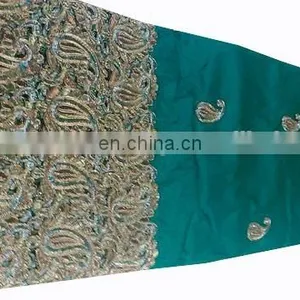 Dubai Indian African Nigerian Handwork Sequins Work Beaded Stone Work Georges Come With Blouses thumbnail-2