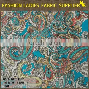 Charming Rayon Challis Print Dress Rayon Fabric thumbnail-4