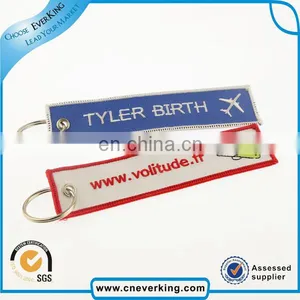 Cheap Custom Embroidery Keychains With Merrow Border thumbnail-1