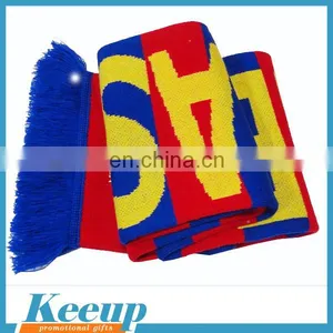 Hot Sale World Cup 2016 Fan Scarf 100% Acrylic Knitting Football Fans Scarf thumbnail-1