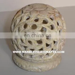 Tea Light Candle Holder, Natural Stone Candle Holder thumbnail-1
