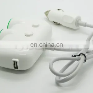 3 Way Auto Dual USB Port Car Cigarette Lighter Socket Adapter Charger for IPhone Samsung Phone thumbnail-4