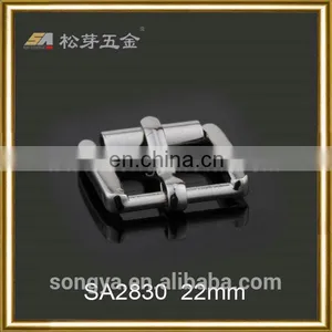 Customized Nickel-Free Feature Double Prongs Roller Buckles, Plated Pin Buckle For Handbag thumbnail-1
