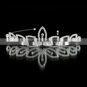 Crystal Rhinestone Wedding Tiara Bridal Crown Headband Pience TR231 thumbnail-1