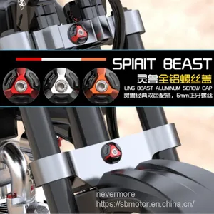 Spirit Beast Motorcycle Modified Registration Plate Holder Alloy Screw Cap Cover 6mm FR202 L3 thumbnail-1