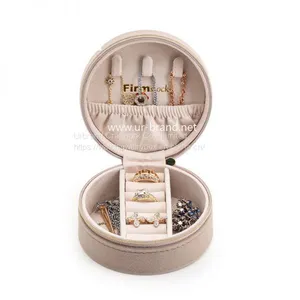 Factory Customized Plastic Small Round Beautiful Gift Jewelry Box Unique Jewelry Box for Rings Bangle Necklace thumbnail-2