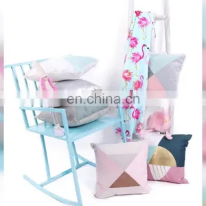 2018 New Design Geometric Figure Gold Stamping Marble Printed Cushion Cover For Spring thumbnail-1