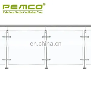 Pemco Cheap Price Balcony 304/316 Stainless Steel Glass Balustrade thumbnail-1