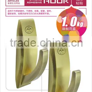Stainless Steel Metal Adhesive Wall Hook Wall Mount Hang Hook Adhesive Hook Metal thumbnail-1
