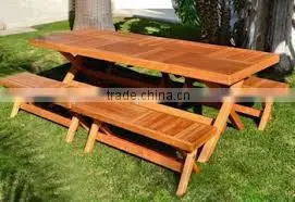 NEW SIMPLE STYLE - Garden Rectangle Table - Outdoor Bench Set - Made in Vietnam Products thumbnail-1