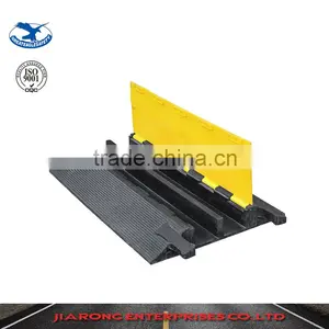 Lower Factoty Price 900*580*90mm Soft Flexible Recycled Rubber 2 Channel Cable Protectors thumbnail-1