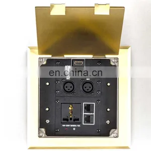 Brush RJ45 Flush Multimedia Pop-Up Usb Charger Floor Socket Box thumbnail-1