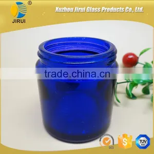 90ml Blue Cylinder Glass Cream Jar thumbnail-5
