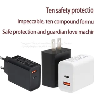 Mobile Phone Chargers, QC3.0 + PD Type C Accessories EU/US Travel Adapter OEM Service thumbnail-3