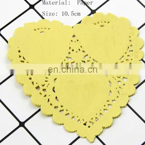 Top Selling Colorful Valentine Heart Shape Paper Lace Doily thumbnail-2
