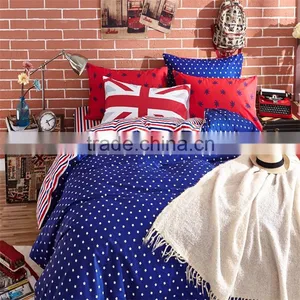 Fashion European Style Flag Printed Cotton Bedlinen Home Use Queen Size Sheet Set Aadult Cartoon Bedding Set thumbnail-1