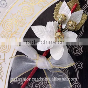 Special Product Flower Shaped Vintage Pakistan Style Wooden Wedding Invitations thumbnail-3