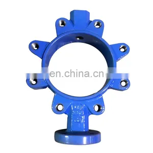 DN80 DN300 Cast Iron Vales Body Bore Head With Top Flange Wafer Type Butterfly Valve Body Casting Foundry thumbnail-4