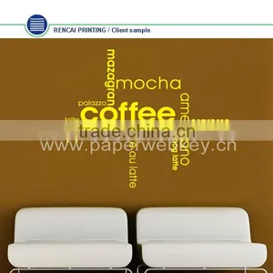Coffee Word Cloud Word Montage Wall Sticker Kitchen Dining Decal Vinyl Transfer thumbnail-1