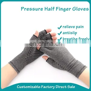 Cheap Half Finger Pain Relieve Compression Other Sports Gym Anti Slip Silicone Dots Arthritis Gloves thumbnail-2