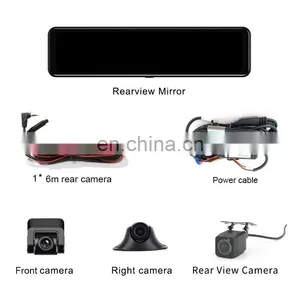 12Inch 4G Car DVR Mirror Android Dashcam WiFi GPS Navigation Dashboard Camera Driving Recorder 1080P Rear View Mirorr Backup Cam thumbnail-1