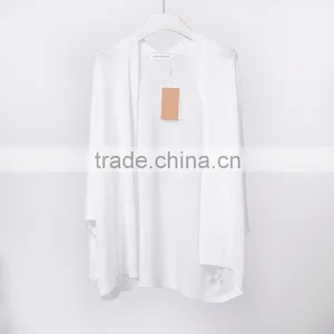 Summer Korean Style Slim Looking Bat Sleeve Linen Sweater Cardigan Air Conditioning Sunscreen Flax Shirt for Women thumbnail-3