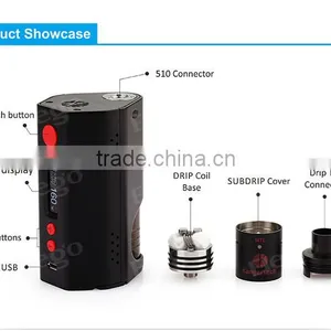 Elego Offer 2016 New Arrival Kanger Dripbox 160w 18650 Box Mod Kit Bottom Filling 7ml Atomizer thumbnail-6