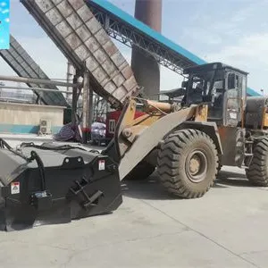 Road Sweeper For Wheel Loader LW500KN With Pick Up Bucket Broom thumbnail-4