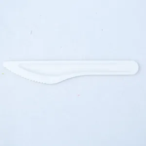 100% Bagasse Dinner Knife Sugarcane Biodegradable Tableware Disposable Bagasse Knife Serving Knife thumbnail-2