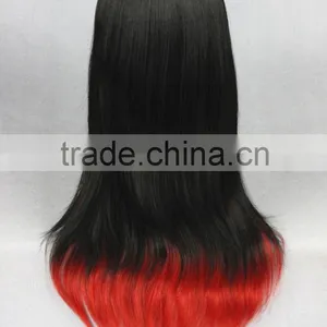 Cheap 60CM Medium Black Red Lolita Fancy Women Synthetic Hair Cosplay Wig thumbnail-4