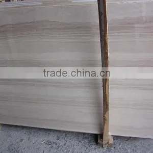 Fashionable Design Natural Polished White Wooden Vein Marble Flooring Stone thumbnail-5