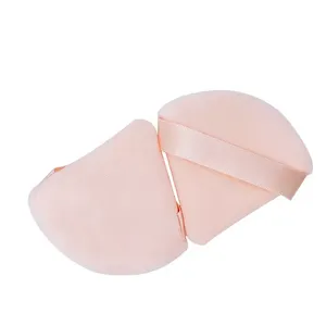 New Arrival Cosmetic Makeup Cotton Microfiber Plush Puff Wholesale Soft Absorbed Triangle Powder Puff in Zipper Bag Customized thumbnail-5